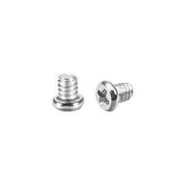 sourcing map M2x2 mm Phillips Screw Cap Silver 2.8 mm Diameter Screw Head for Laptop PC TV Fan Audio Switch Pack of 50