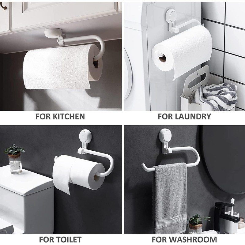 ARBAKS Suction Cup Paper Towel Holder Under Cabinet,No Drilling Towels