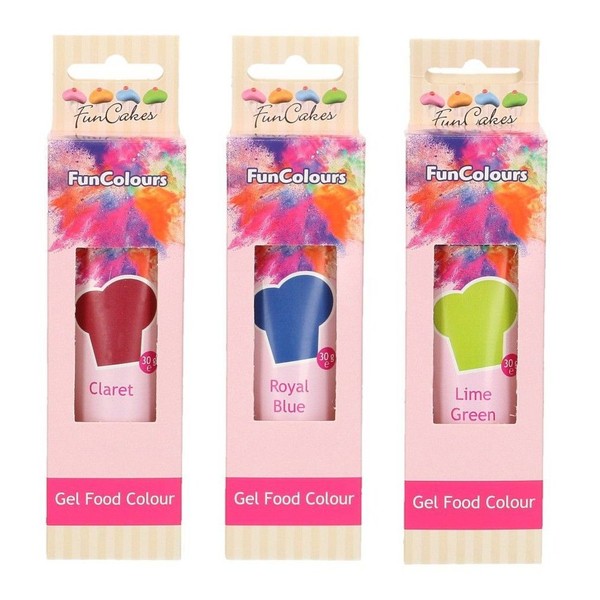 FunCakes - High Quality Food Colouring - Set of 3