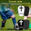 lasuroa 2 Pairs Mini Soccer Shin Guards, 3.15x1.98 Inch Jesus