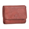 Bear Design Mini Leather Wallet 10 x 7.5 cm Red,