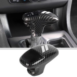 JWWY Gear Shift Shifter Knobs Gear Selector Gear Lever Gearstick Knob Cover Trim for 2015-2025+ Dodge Challenger Charger 2018-2025 Durango Interior Accessories White Carbon Fiber 3pcs