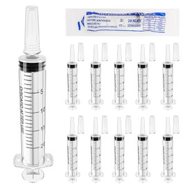 VooGenzek Pack of 10 20 ml Plastic Liquid Measuring Tool with Cap, Individually Packed, Plastic Multi-Purpose Tubes for Scientific Laboratories, Animal Feeding, Plant Watering