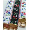 BattleTim Floral Embroidered Fabric Keychain Wristlet Key Fob Keychain Car