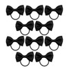 10 Pcs Black Hair Bow, Girls School Hair Accessories, Elastic