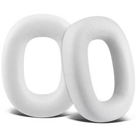 SOULWIT Ear Pads Cushions Replacement for Bowers & Wilkins PX8/PX7 S2/PX7 S2e Over-Ear Headphones (Do Not Fit PX7), Earpads with Soft Protein Leather, High-Density Noise Isolation Foam - White