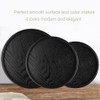 Serving Trays, Super Round, Black, Non-Slip Wooden Plates, 21 cm/24