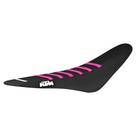 Enjoy Mfg 2011-2015 KTM SX-SXF 125 250 350 450 seat cover   BLACK/PINK rib #47 LOGO