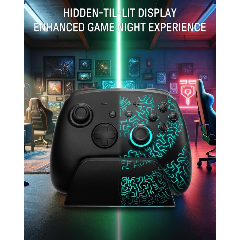 Hall Effect Switch 2 Pro Controller with Charging Dock, Switch