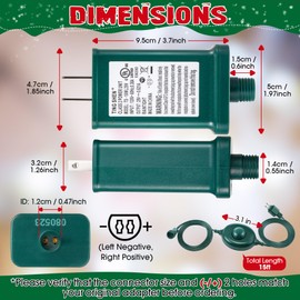 Meonum 29V LED Power Supply with Foot Switch, UL Listed Transformer Replacement Class 2 Power Supply, Low Voltage Transformer US Plug Adapter for Christmas Tree Light(Ts-18wl29v)