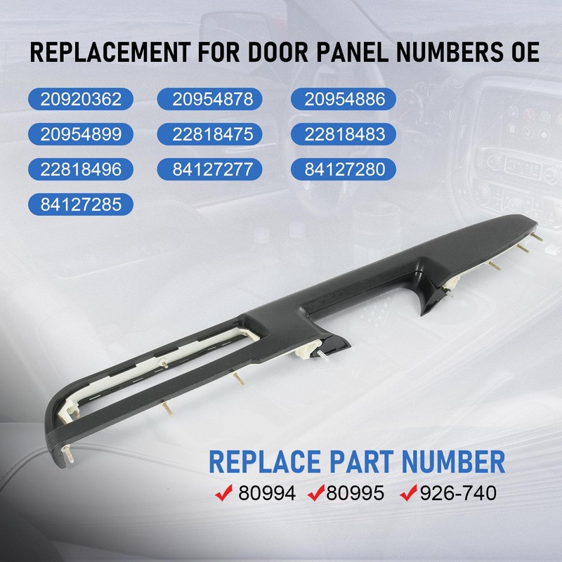 RUIANOMG 80994 Front Driver Side Armrest Repair Replacement For Chevy