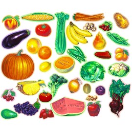 Story Time Felts 36 Piece Fruit, Nuts & Vegetable PRECUT Felt Flannel Board Figures Set