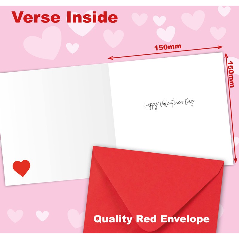 Valentines Card. Cute Dogs Design. Eco-friendly. 4pp 150x150mm size. Valentine's