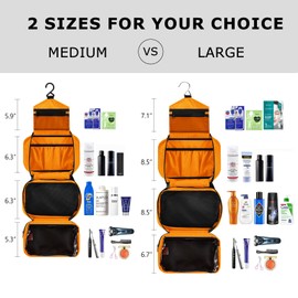 homchen Hanging Travel Toiletry Bag, Waterproof Folding Portable Cosmetic Bag, Wash Bag for Men and Women…