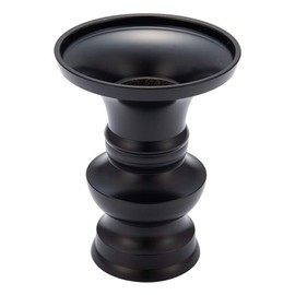 Butsudanya Takita Shoten Buddhist Altar Flower Figure, Black, 3.5 inches (10.8 cm) x Diameter 3.2 inches (8.2 cm), Flower Holder for Buddhist Altar, Vase, Brass, Takaoka Copperware, Certificate