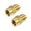 sourcing map 2 Pieces Brass Pipe Fitting, 5/8 Inch 18UNF