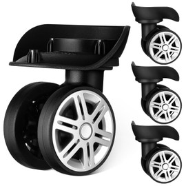 Kisangel Suitcase Wheels - 4Pcs Luggage Wheels Trunk Wheels Suitcase Caster Wheels Replacement Heavy Duty Caster Wheels for Luggage Suitcase Trolley