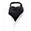 Vesuvio Napoli ASCOT Solid BLACK Color Cravat Men's Neck Tie