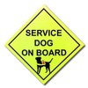 COOLHUBCAPS Reflective Service Dog On Board Auto Magnet (Service Dog)