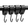 Brute Strength - Multifunctional Leather S-Hooks - Black - 2
