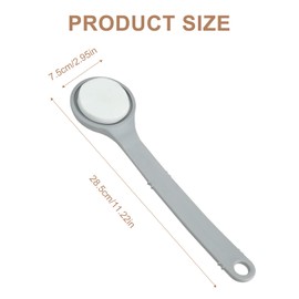 LIUCONGBD Pack of 2 Back Cream Aid - 28.5 cm Back Creamer with Long Handle, Easy to Wash - Ideal for Elderly, Men and Women, Sun Protection Applicator (Grey)