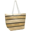 Funky Junque Women's Hello Summer Beach Tote Bag, Paper Straw