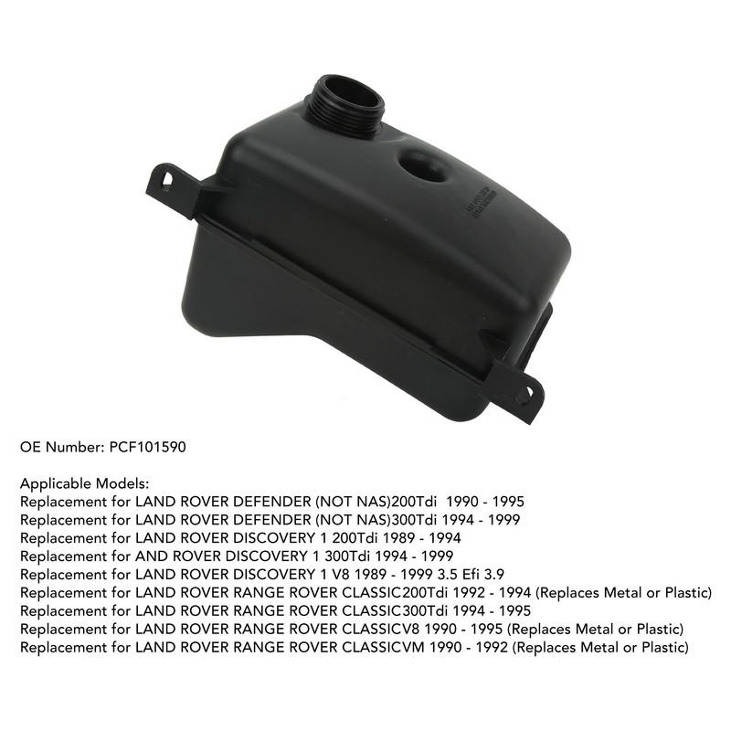 Coolant Overflow Reservoir Bottle Tank PCF101590 Replacement For LAND ROVER