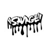 2PCS Savage Artistic Fonts Sticker 5.91"x4.13", Durable Vinyl Decal for