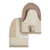 KitchenAid Beacon Two-Tone Mini Oven Mitt 2-Pack Set, Milkshake Tan/Beige,