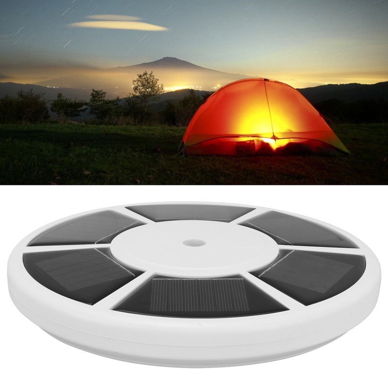 LED Solar Power Flagpole Light Outdoor Tent Light Waterproof Flag