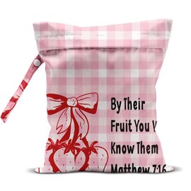Wet Dry Bag Beach Vacation Essential Wet Bag for Swimsuit Diaper Dirty Yoga Gym Clothes Bathing Suit Poor Travel Trip Summer Preppy Strawberry Gifts for Strawberry Lover