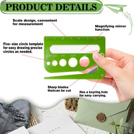 18 Pcs Letter Openers, Envelope Opener Slitter with Concealed Blade – Mail Opener Tool, Letter Opener Envelope Slitter & Wrapping Paper Cutter – Package Opening Tool with Scale & Magnifying Glass