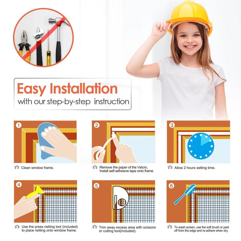 Mycarbon Window Fly Screens, Set of 2