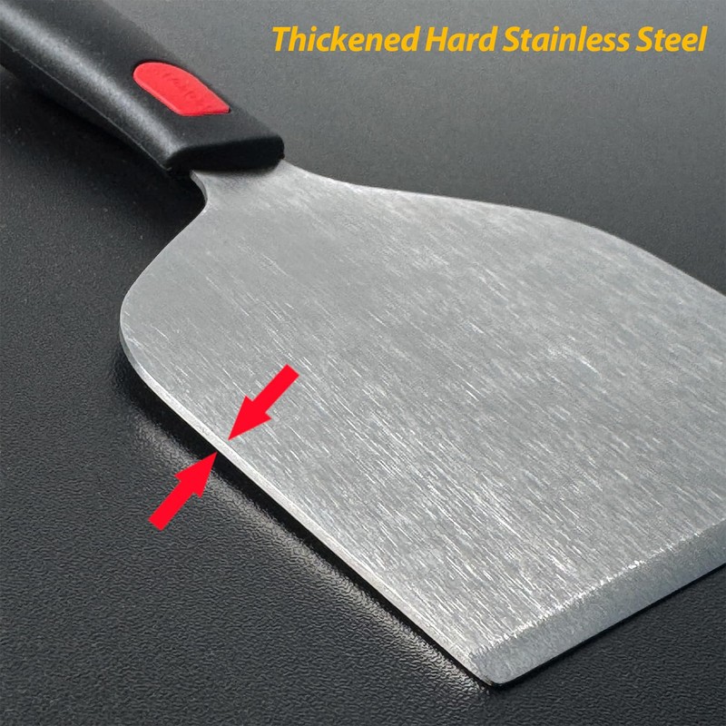 Vovoly Wide Griddle Scraper, 4.3“x4.3'' Smashed Burger Scraper Grill Scraper