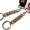 The 582 582 582 Leather Belt Loop, Brass, Curved, Chain,