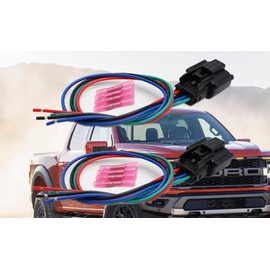 2pcs 4-Pin Fog Lamp Fog Light Connector Pigtail Compatible with Ford F-150 F150 2021-2023 33471-0469 Wire Harness