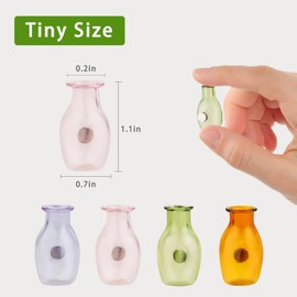 4 Pcs Cat Whisker Holder Magnets for Fridge, Mini Glass Vase Fridge Magnets for Flowers Plant, Elegant Memorial Gift for Dog Or Cat