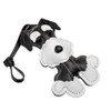 Handmade Schnauzer Dog Keychain, PU Leather Charm, 16 cm, Black
