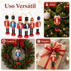6 Adornos de Cascanueces de Navidad, Adornos para Árbol de
