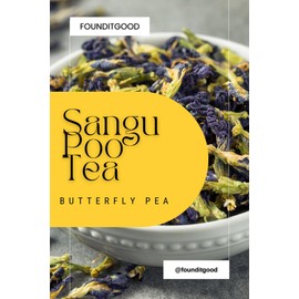 Blue Bloom Wellness: FounditGood Sangu Poo Tea – Pure Butterfly Pea, Serene Elixir for an Enchanting Experience - 100% Natural Herbal Infusion | 60 Dip Tea Bags |