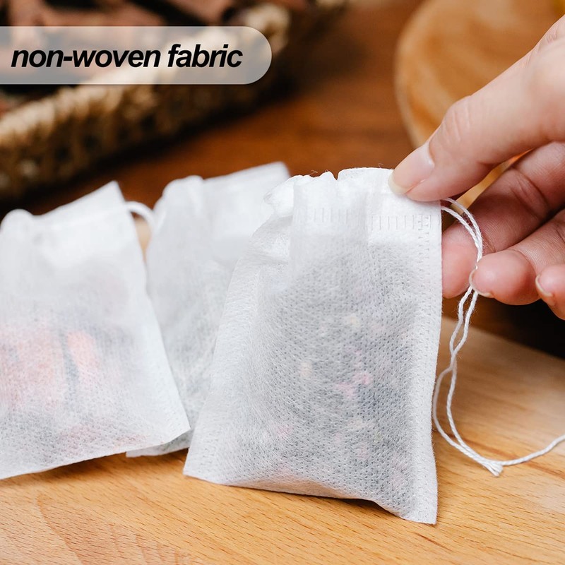 50 PCS Cotton Muslin Drawstring Bags, Jagowa Reusable Tea Bags