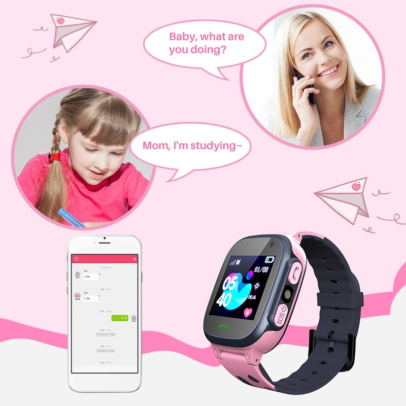 Kids Smartwatch LBS Smart Watch with Flashlights Anti Lost Voice