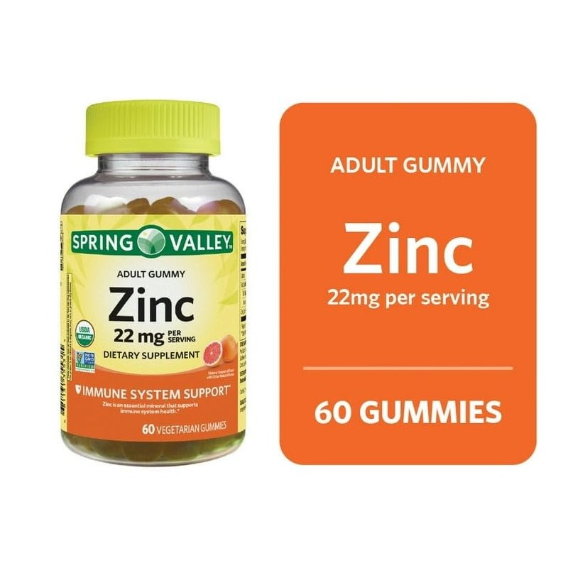 Spring Valley Zinc, zinc Gummies 22mg, Immune System Support, Zinc