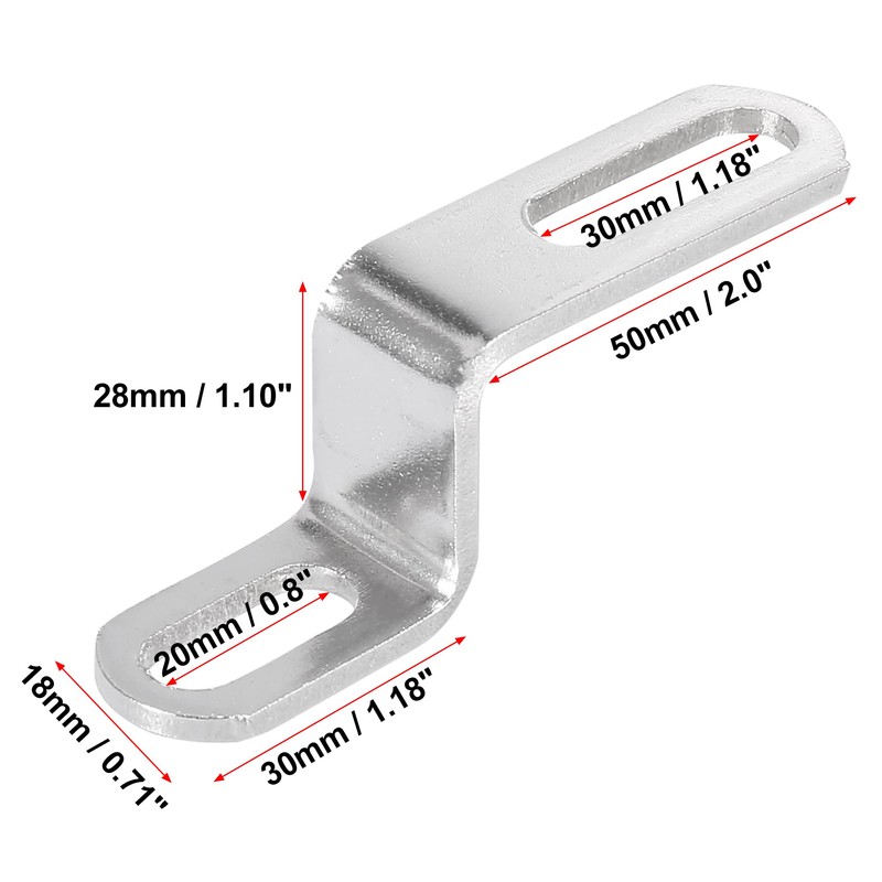 Motoforti Motorcycle Exhaust Pipe Bracket Z Shape Mounting Clamp 20