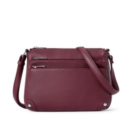 WESTBRONCO Crossbody Bags for Women, Medium Size Shoulder Handbags, Satchel Purse with Multi Zipper Pocket Wine Red
