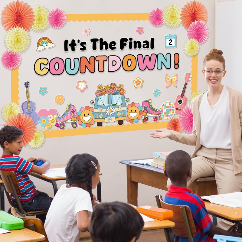 End of Year Classroom Bulletin Board Decoration Set with 3D