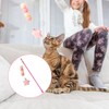 HDBHBH Cat Teaser Wand Toy with Plush Ball, Bite-Resistant Elastic