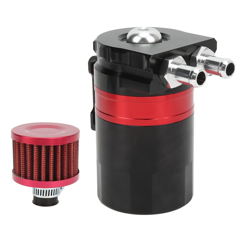 Car Oil Catch Can Internal Baffle Dual Chamber Filter Aluminium