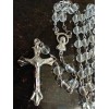 Catholic Clear Glass 5 Decade Rosary