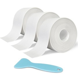 White Waterproof Caulk Tape ‚Äì 1.5" x 10.5Ft Self-Adhesive Sealing Tape for Bathroom, Kitchen Sink, Toilet, and Tub Edges:_3